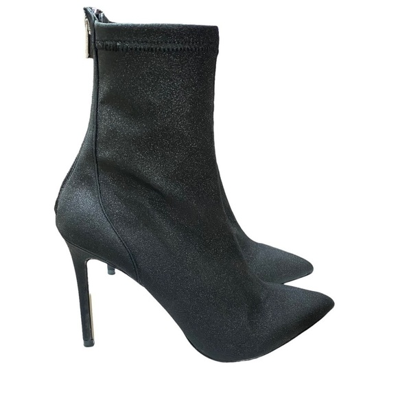 Jewel Badgley Mischka Heeled Bootie, Black Metallic. - Picture 3 of 12